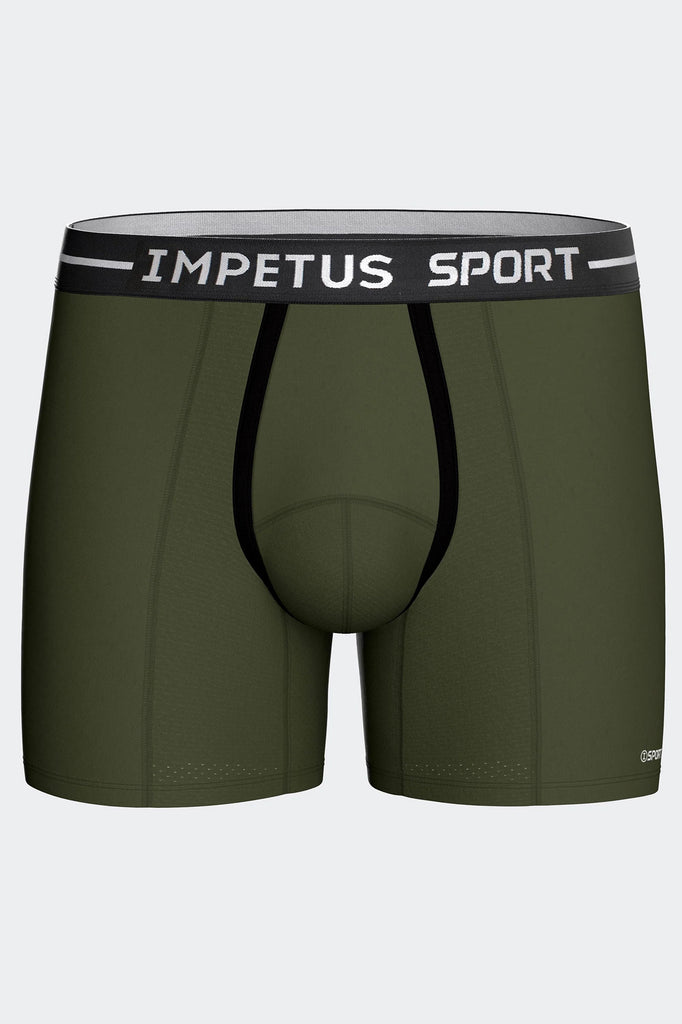 IMPETUS Retro Sport aus Microfaser in Olivgrün mit langem Bein
