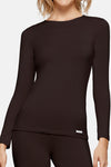 Impetus Damen Thermo Shirt in Chocolate