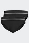 Impetus Slip Cotton Stretch iim Doppelpack aus Baumwolle mit Elasthan in Schwarz 