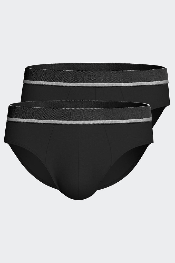 Impetus Slip Cotton Stretch iim Doppelpack aus Baumwolle mit Elasthan in Schwarz 
