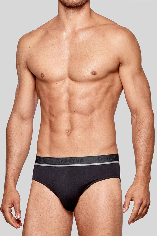 Impetus Slip Cotton Stretch iim Doppelpack aus Baumwolle mit Elasthan in Schwarz 