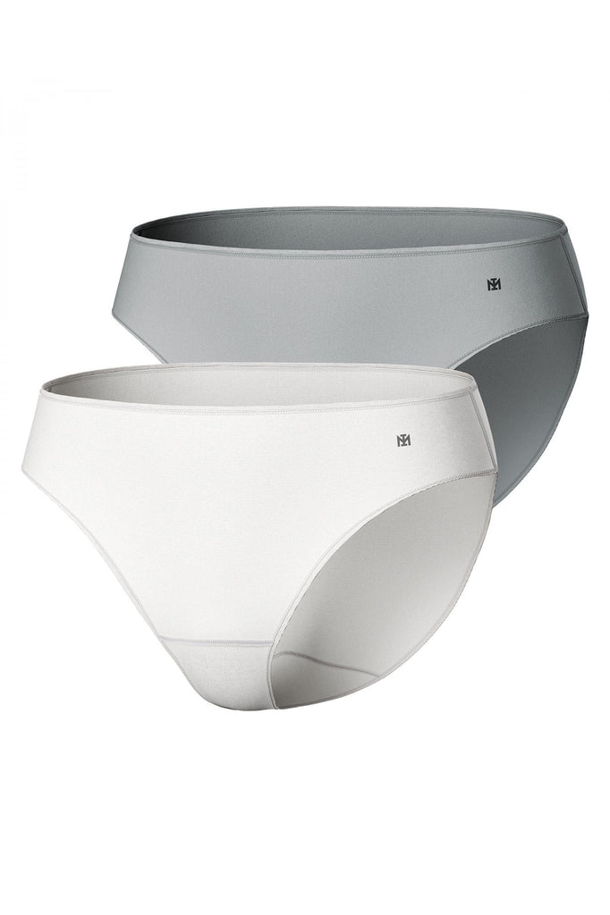 IMPETUS Damen-Slip aus Lyocell in Weiß und Grau