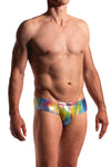 Manstore Beach Cheeky Brief M2286 in Multicolor aus satiniertem Lack