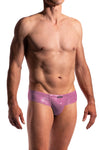 Manstore Beach Cheeky Brief M2286 in Lilac aus satiniertem Lack