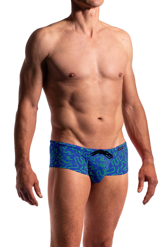 Manstore Beach Hot Pants M2284 in print bleu