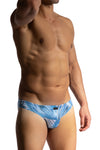 Manstore Beach Micro Brief M2473 aus Jersey mit Glanzfolie in Blau