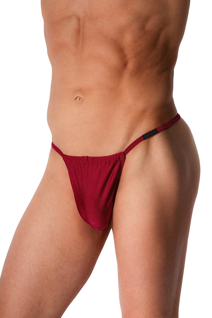 Manstore Beach Micro Pouch M2578 aus glänzender Jersey-Ware in Rot