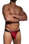 Manstore Bungee Pouch M2485 aus glitzender Microfaser in Rot