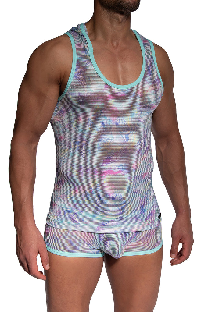 Manstore Cape Tank M2481 aus Microfaser in Aqua-Blue