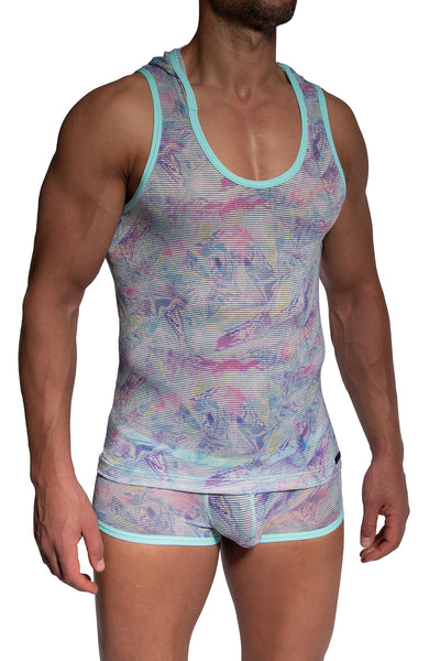 Manstore Cape Tank M2481 aus Microfaser in Aqua-Blue