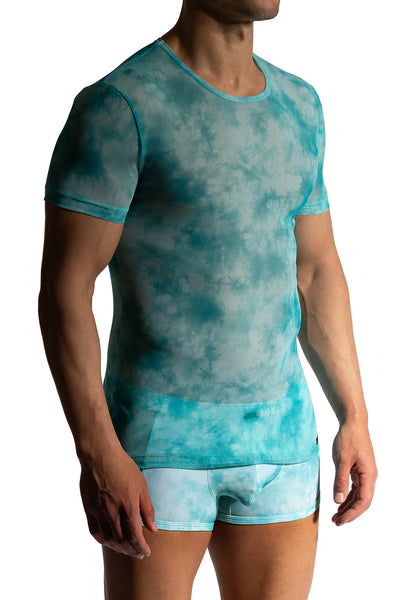 Manstore Casual Tee M2472 aus feinem Netz in Türkis
