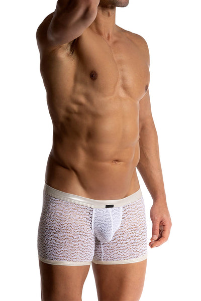 Manstore Hip Boxer M2512 aus Spitze in Weiß