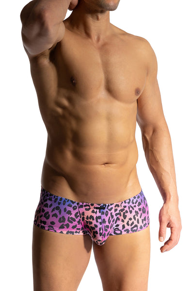 Manstore Hot Pants M800 aus leichter Microfaser in Neon Leo