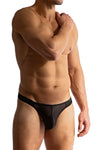Manstore Lasso String M101 aus weicher Microfaser in Schwarz