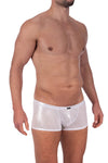 Manstore Micro Pants M2323 in Weiß mit Silberfolie