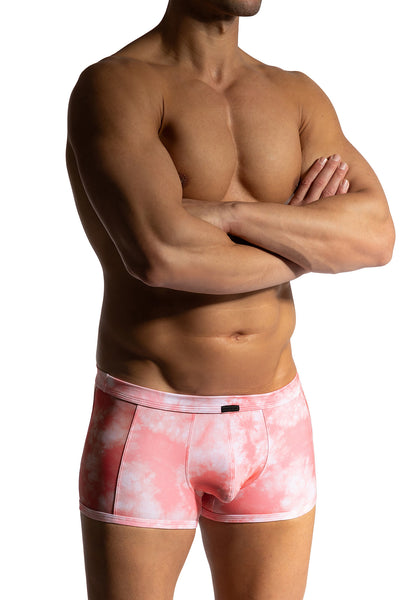 Manstore Micro Pants M2472 aus Microfaser und Netz in rosa Batik-Optik