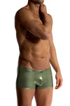 Manstore Micro Pants M2509 aus laminiertem Jersey in Olive