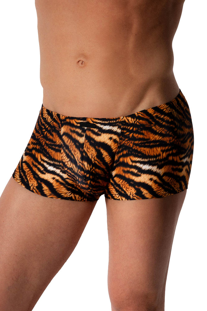 Manstore Micro Pants String M2568 aus Microfaser mit Tiger-Druck