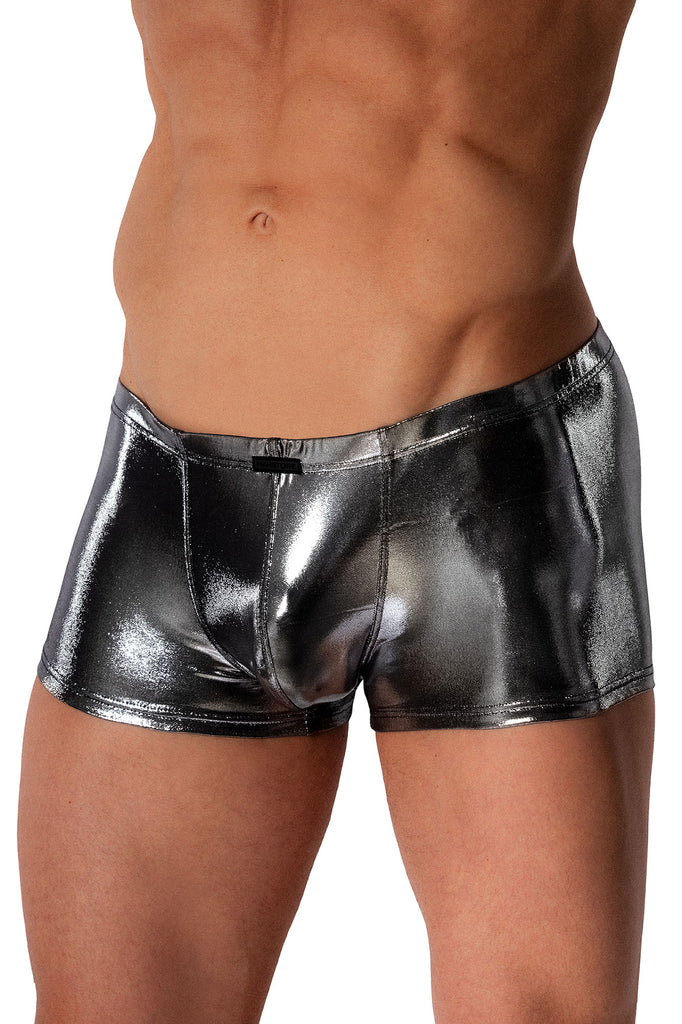 Manstore Micro Pants M2573 mit satinierter Glanzoberfläche auf Jerseystoff in Titan