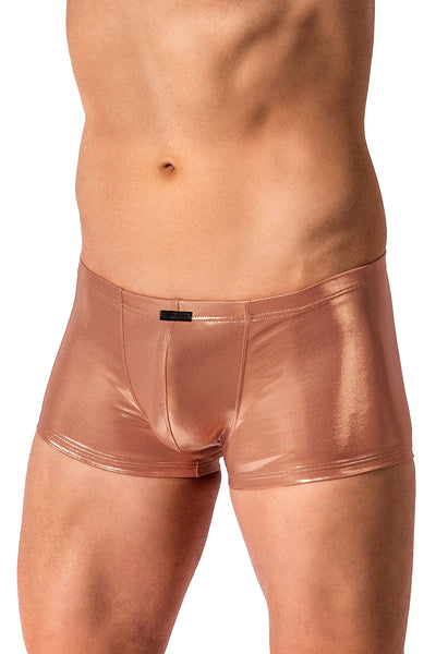 Manstore Micro Pants M2614 mit satinierter Oberfläche in Lederoptik in Kupferfarben