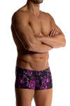 Manstore Micro Pants M800 aus leichter Microfaser in Schwarz mit Rosendruck