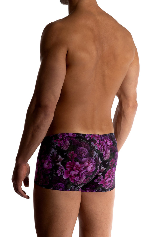 Manstore Micro Pants M800 aus leichter Microfaser in Schwarz mit Rosendruck
