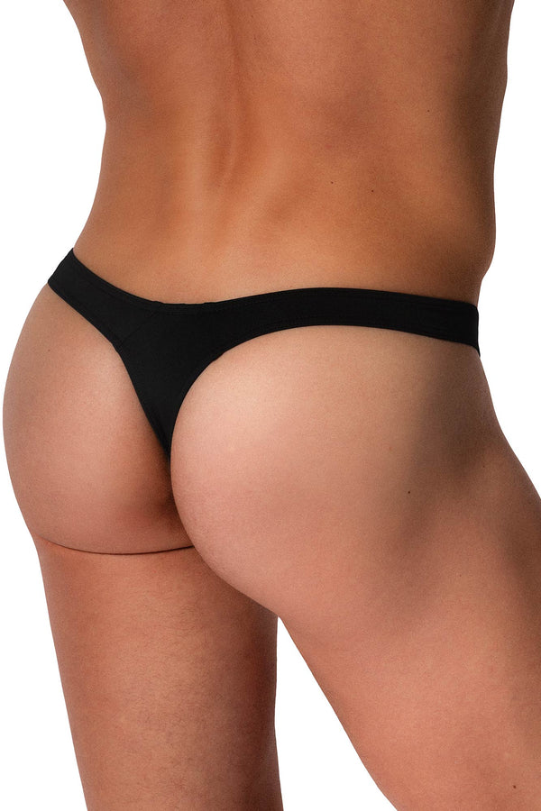 Manstore Tower String M2569 aus weicher Microfaser in Schwarz