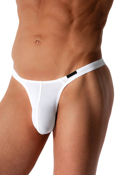 Manstore Tower String M2569 aus weicher Microfaser in Weiß