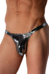 Manstore Tower String M2573 mit satinierter Glanzoberfläche auf Jerseystoff in Titan