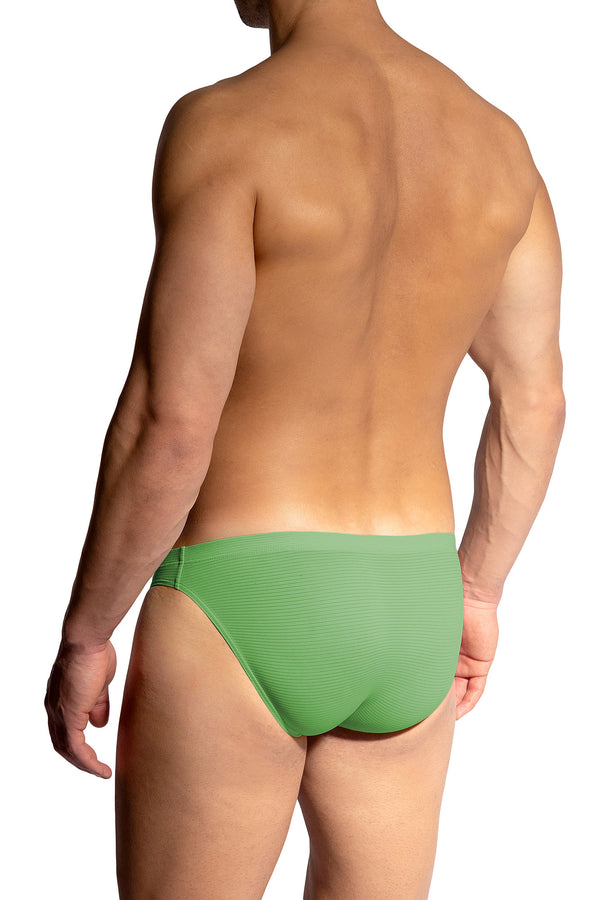 Olaf Benz Brazilbrief RED1201 aus weicher, luftig leichter Microfaser mit Rib-Optik in Grün