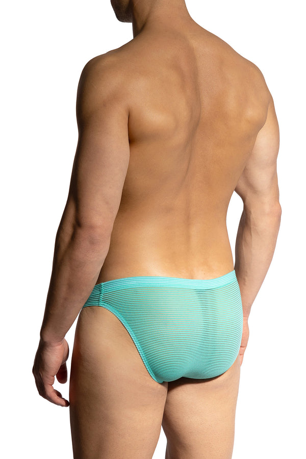 Olaf Benz Brazilbrief RED2462 aus halbtransparenter Microfaser mit Streifenstruktur in Mint-Grün