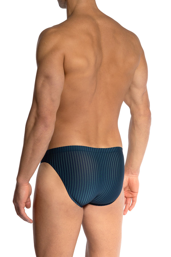 Olaf Benz Brazilbrief RED2504 aus Microfaser in blau/grüner Streifenoptik