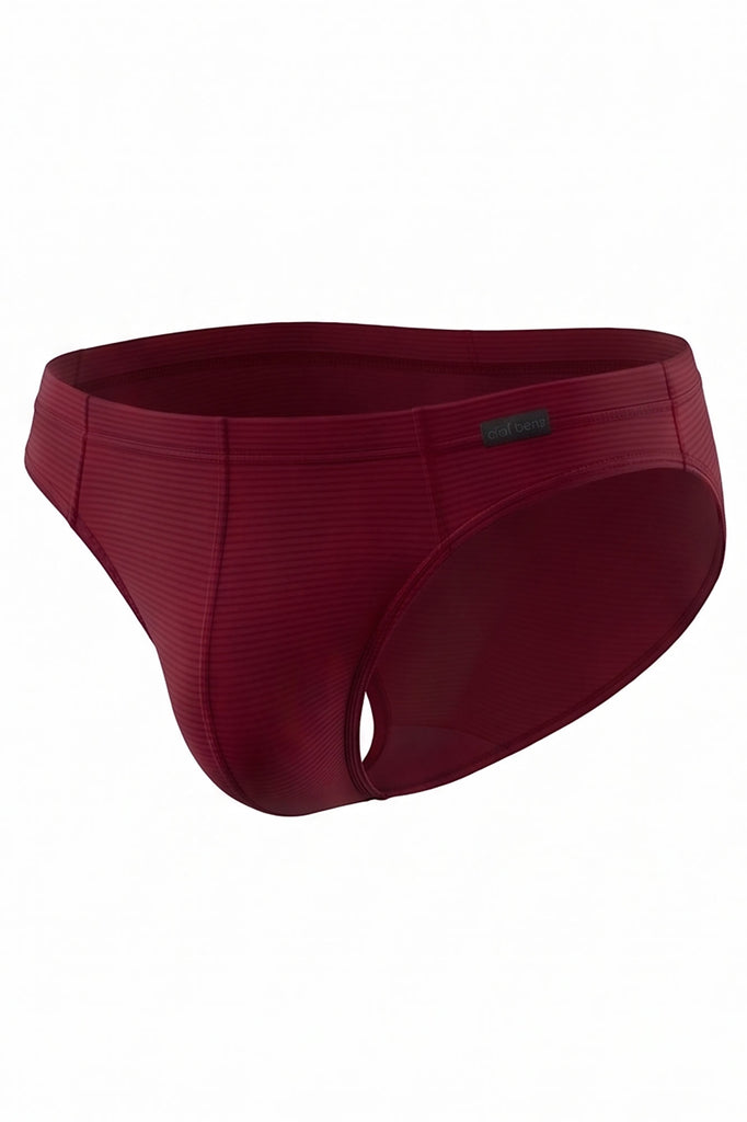 Olaf Benz Brazilbrief RED2555 aus Microfaser mit Ringelstruktur in Rot