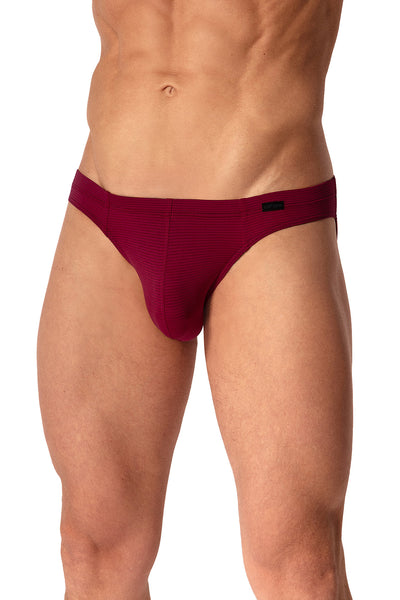 Olaf Benz Brazilbrief RED2555 aus Microfaser mit Ringelstruktur in Rot