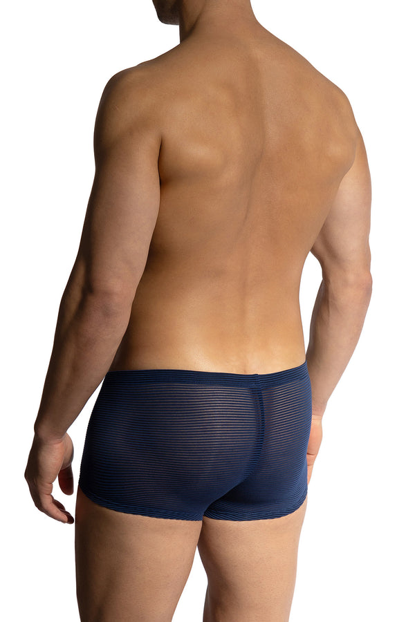 Olaf Benz Minipants RED2462 aus halbtransparenter Microfaser mit Streifenstruktur in Night-Blau