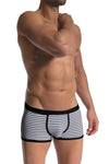 Olaf Benz Retropants RED2475 aus Microfaser in white/grey
