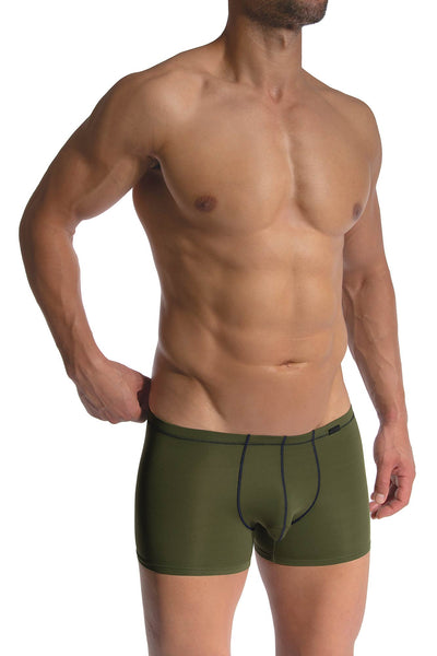 Olaf Benz Minipants RED2479 aus seidig glänzendem Jersey in Khaki