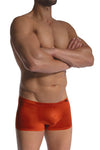 Olaf Benz Minipants RED2480 in Kupfer-Orange aus glänzendem Feinjersey