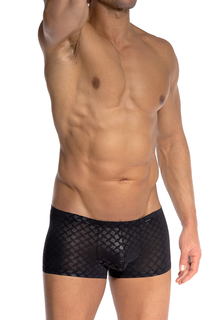 Olaf Benz Minipants RED2501 aus Microfaser mit Prägedruck in Schwarz