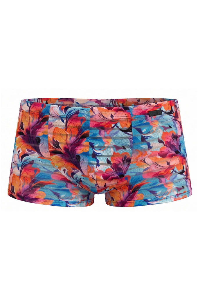 Olaf Benz Minipants RED2559 aus leichter Microfaser mit transparenten Streifen in Pink/Blau