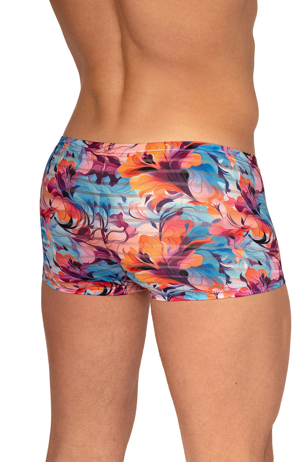 Olaf Benz Minipants RED2559 aus leichter Microfaser mit transparenten Streifen in Pink/Blau