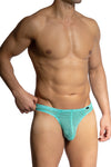 Olaf Benz Ministring RED2462 aus halbtransparenter Microfaser mit Streifenstruktur in Mint-Grün