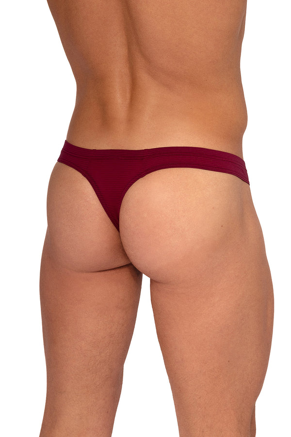 Olaf Benz Ministring RED2555 aus Microfaser mit Ringelstruktur in Rot