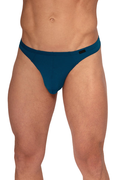 Olaf Benz Ministring RED2555 aus Microfaser mit Ringelstruktur in Blau