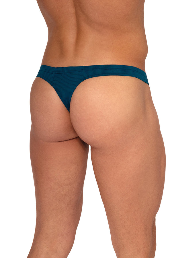 Olaf Benz Ministring RED2555 aus Microfaser mit Ringelstruktur in Blau