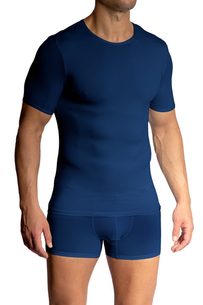 Olaf Benz T-Shirt RED1201 aus luftig leichter Microfaser in Marine-Blau