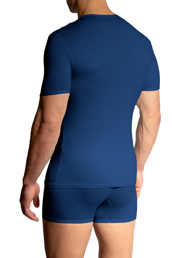 Olaf Benz T-Shirt RED1201 aus luftig leichter Microfaser in Marine-Blau
