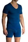 Olaf Benz V-Neck RED0965 aus weicher Microfaser in Pacific-Blau