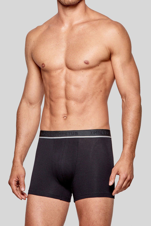 Impetus Retro Cotton-Stretch im Doppelpack aus Baumwolle und Elasthan in Schwarz