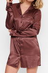 Lingadore Satin Pyjama Kleid - Rum Raisin